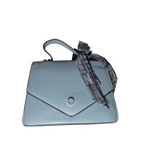 Steve Madden Crossbody Clutch Purse Blue Scarf Detachable Adjustable Strap 8x3x6